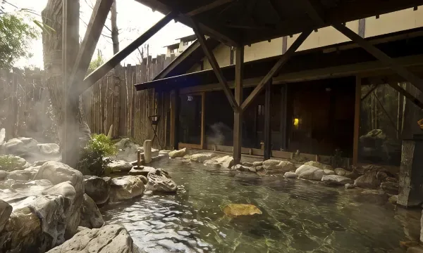 箱根小涌園天悠客房私人天然溫泉露天浴池與露台